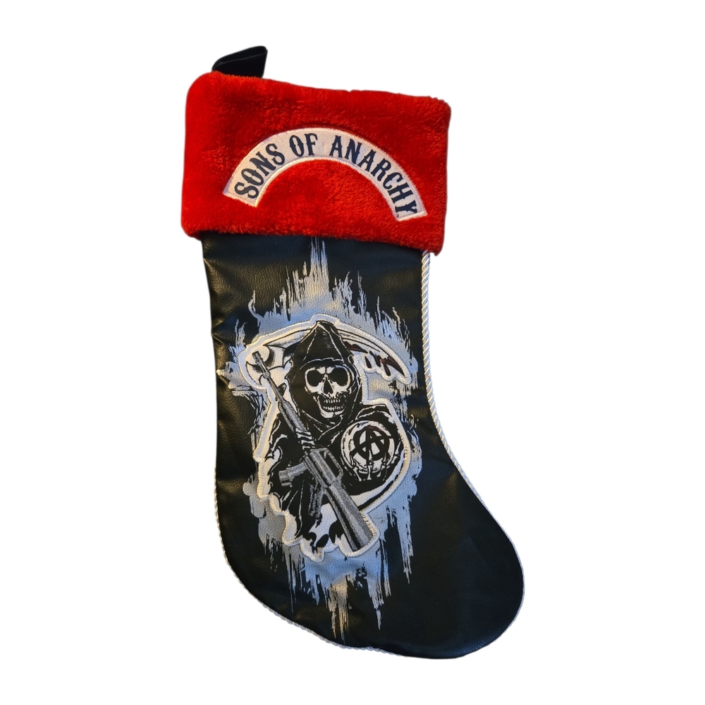 Sons of Anarchy Red and Black Holiday Stocking